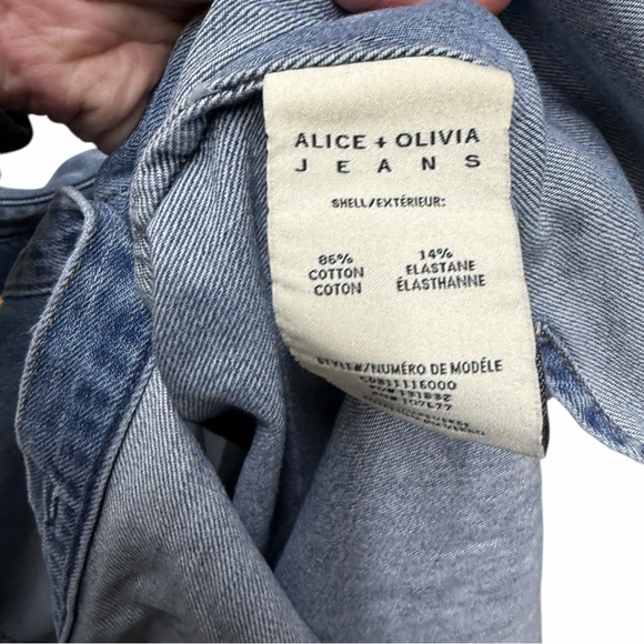 Alice + Olivia Light Blue Denim Shirt finely oversized denim in sage large - Picture 5 of 6